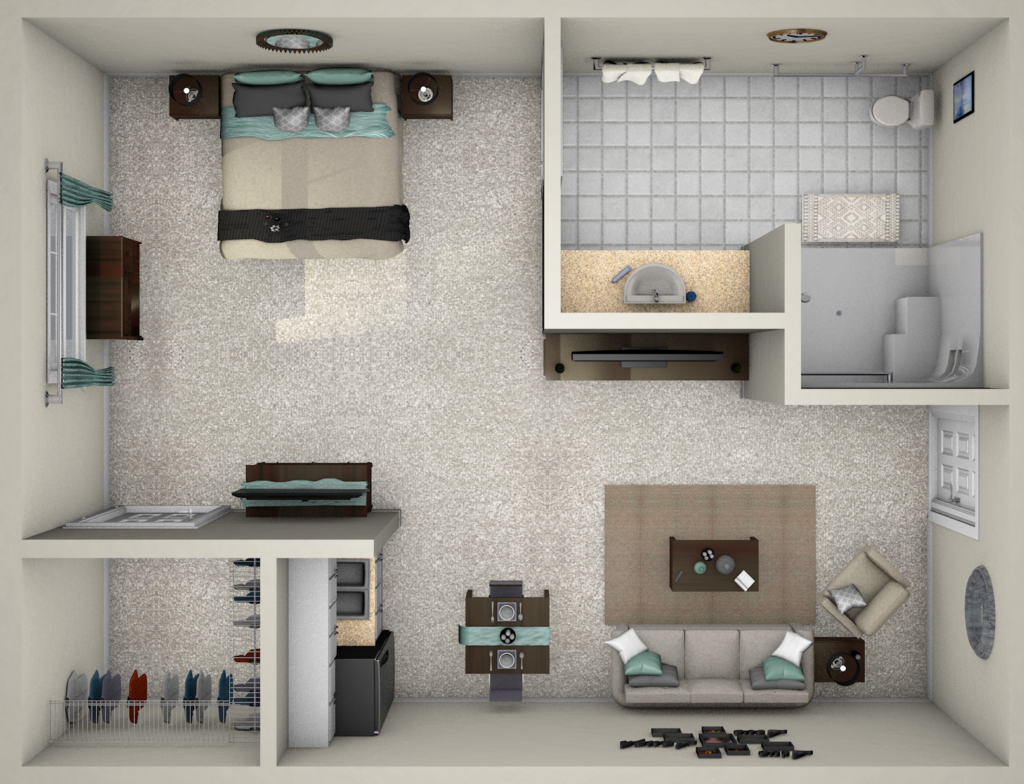 Titusville Studio Premium Floor Plan